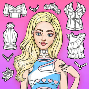 Girl Coloring Dress Up Games Game
