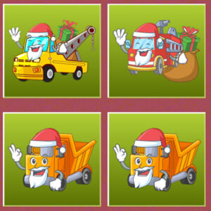 Christmas Trucks Memory Game