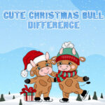 Cute Christmas Bull Difference