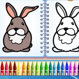 Coloring Bunny Book Game