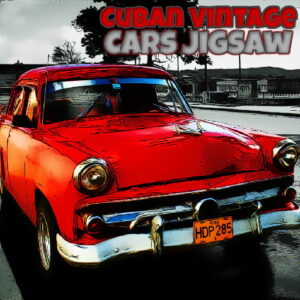 Cuban Vintage Cars Jigsaw Game