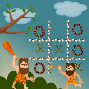 Tic Tac Toe Stone Age Game