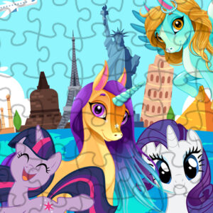 Unicorns Travel The World Puzzle Game