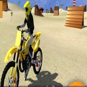 motor cycle beach stunt Game