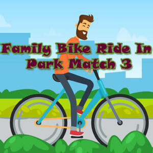 Family Bike Ride In Park Match 3 Game