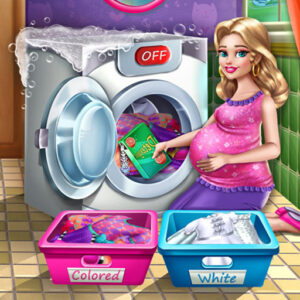 Mommy Washing Clothes Game