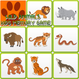 Kids Memory Wild Animals Game