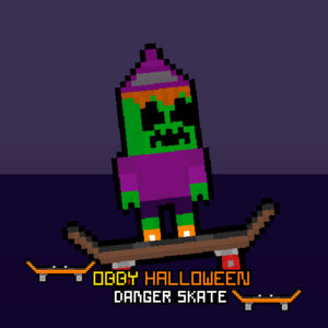 Obby Halloween Danger Skate Game